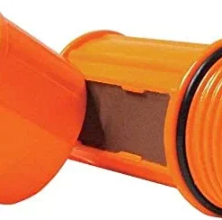 Hot Sale 👏 Waterproof Match Case With Integrated Striker And 2 Replacement Strikers Orange 😀