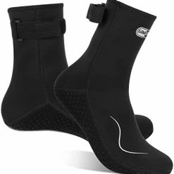 Deals 🌟 Gimilife Neoprene 🧦 Socks, 3MM Water 🧦 Socks For 👩 Women Men, Waterproof Diving Wetsuit 🧦 Socks Low Cut / Black-black 🔔