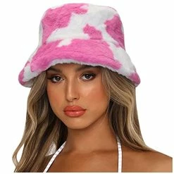 Best Pirce 💯 BCDlily Winter Bucket Hat For 👩 Women Men, Fluffy Fuzzy Warm Cloche Hats Furry Fisherman Cap Z02-red 🤩