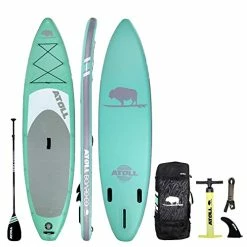 Outlet ✨ 11' Foot Inflatable Stand Up Paddle Board (6 Inches Thick, 32 Inches Wide) ISUP, Bravo Hand Pump And 3 Piece Paddle, Travel 🎒 Backpack And Accessories New Leash Included Desert Sand ✨