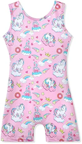 Cheapest ๐ HOZIY Gymnastics Leotards For ๐ง Girls Toddlers Biketards Unicorn Dinosaur Rainbow Mermaid Leopard Donut Galaxy ๐ - Image 5