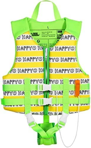 Best Pirce 🤩 Life Jacket For Kids, Child Size Watersports Swim Vest Flotation Device Trainer Vest With Survival Whistle, Easy On And Off, Suitable For 35-55 Lbs(Size M)/ 55-77 Lbs(Size L) Red + White Stri ⌛ - Image 10