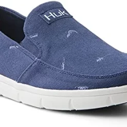 Cheap 👍 HUK Men's Brewster Slip On Wet Traction Fishing & Deck 👞 Shoes Footwear Print - Ice Blue 🛒