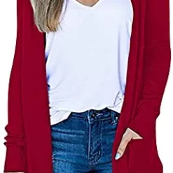 Best deal 🔔 Summer Light Cardigans For 👩 Women Casual Long Sleeve T-Shirts Solid Loose Tops With Pockets Plus Size Beach Blouse 02 Black ✨