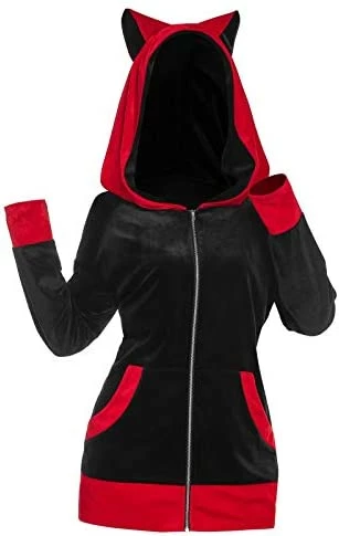 Deals ๐งจ Zip Up Hoodie For ๐ฉ Women Punk Gothic Clothes Vintage Sweatshirt Long Sleeve Black Tops Fall Loose Fit Cardigan ๐งฅ Coat 7-black โ๏ธ - Image 10