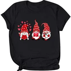 Cheapest 🥰 BCDlily 👩 Women Seester Print T 👚 Shirt Blouse Casual Short Sleeve Tops Round Neck Tees 👚 Shirts Z06-wine ❤️