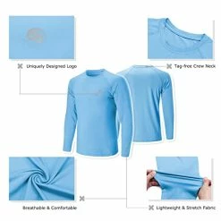 Wholesale 🔔 BOELTWIN Long Sleeve Cooling 👕 Shirts And Rash Guard For Men With UPF 50+ Sun Protection For Hiking Fishing Running Gray ✔️