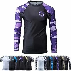Wholesale 👏 Gold BJJ Jiu Jitsu Rashguard - Camo Rash Guard Compression 👕 Shirt For No-Gi, Gi, & MMA Brown (long Sleeve) 🔥