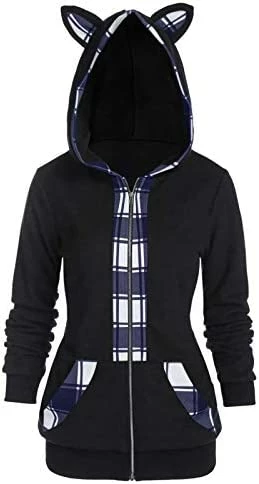 Deals ๐งจ Zip Up Hoodie For ๐ฉ Women Punk Gothic Clothes Vintage Sweatshirt Long Sleeve Black Tops Fall Loose Fit Cardigan ๐งฅ Coat 7-black โ๏ธ - Image 11