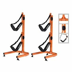 Outlet 🥰 RAD Sportz Kayak Storage Rack - Two 73.25-in Freestanding Kayak Stands With Dual Arms And Adjustable Straps - Holds 2 Canoes, SUP, Paddleboards 👏