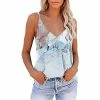 Outlet ⌛ POTO Tank Tops For 👩 Women, 2021 Vintage Graphic Tees Skull Print Sleeveless T-shirts Casual 🌞 Summer Beach Workout Blouses K12-blue ⭐