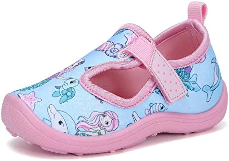 New โ FANTURE Toddler Water ๐ Shoes Boys ๐ง Girls ๐ฉด Sandal Cute Aquatic Beach Swim Pool Water Park Aqua ๐ Sneakers Toddler & Little Kid 01-uni Navy.pink ๐ - Image 2