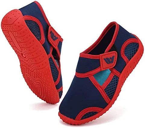 New โ FANTURE Toddler Water ๐ Shoes Boys ๐ง Girls ๐ฉด Sandal Cute Aquatic Beach Swim Pool Water Park Aqua ๐ Sneakers Toddler & Little Kid 01-uni Navy.pink ๐ - Image 15