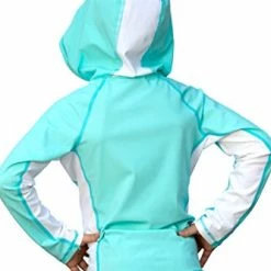 Coupon 🌟 Waterhoody: Boys/Girls Ultra-Premium Swim 👚 Shirt/Rash Guard With A Hood (Dermatologist Designed) Lagoon / Salt 😉