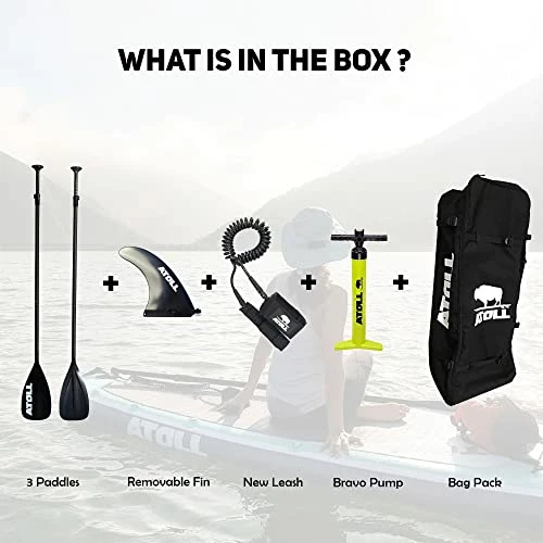 Outlet ✨ 11' Foot Inflatable Stand Up Paddle Board (6 Inches Thick, 32 Inches Wide) ISUP, Bravo Hand Pump And 3 Piece Paddle, Travel 🎒 Backpack And Accessories New Leash Included Desert Sand ✨ 4 Outlet ✨ 11' Foot Inflatable Stand Up Paddle Board (6 Inches Thick, 32 Inches Wide) ISUP, Bravo Hand Pump And 3 Piece Paddle, Travel 🎒 Backpack And Accessories New Leash Included Desert Sand ✨ - Image 2