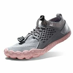 Top 10 โญ NORTIV 8 ๐ฉ Women's Quick Dry Water ๐ Shoes Barefoot Sports Aqua Beach Pool Swim ๐ Shoes Light/grey/pink ๐