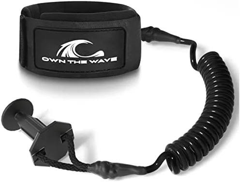 Deals π Own The Wave Bodyboard Leash - Coiled Wrist Surf Leash Premium Coil Lightweight Body Board Leash With Plug Bright Pink π - Image 3