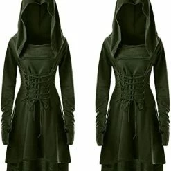 Discount 💯 BCDlily 👩 Womens 🎁 Christmas Snowflake Elk Hooded High Low Flounce Hem Knit 👗 Dress Cloak Red ⌛