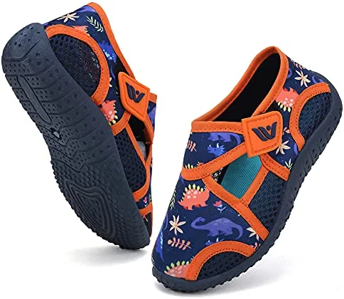 New โ FANTURE Toddler Water ๐ Shoes Boys ๐ง Girls ๐ฉด Sandal Cute Aquatic Beach Swim Pool Water Park Aqua ๐ Sneakers Toddler & Little Kid 01-uni Navy.pink ๐ - Image 8