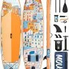 Cheapest ⌛ OUSA Inflatable Stand Up Paddle Boards, 11'x34''x6'' Ultra Wide SUP W/Shoulder Strap, 1600D 🎒 Backpack, 6 Extra D-Rings, All-Round Paddleboard W/Floatable Paddle, US Central Fin, 2-Action Pump, Leash ⭐