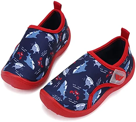 New โ FANTURE Toddler Water ๐ Shoes Boys ๐ง Girls ๐ฉด Sandal Cute Aquatic Beach Swim Pool Water Park Aqua ๐ Sneakers Toddler & Little Kid 01-uni Navy.pink ๐ - Image 6