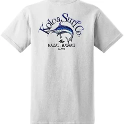 Promo 🌟 Koloa Surf Trolling Blue Marin Logo Heavyweight Tee Reg, Big And Tall White / Trolling Blue Marin Logo 😀