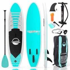 Brand new 🔔 Inflatable Stand Up Paddle Board (6 Inches Thick) With Premium SUP Accessories & Carry Bag | Wide Stance, Bottom Fin For Paddling, Surf Control, Non-Slip Deck | Youth & Adult Standing Boat Gray And Black 🤩