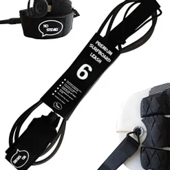 Outlet ❤️ Ho Stevie! Premium Surf Leash [1 Year Warranty] Maximum Strength, Lightweight, Kink-Free, For All Types Of Surfboards. 7mm Thick (1/4") 6/7/8/9 Feet Blue 🔔