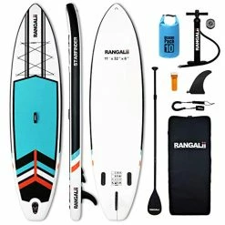 Best Sale ✨ 11' Foot Inflatable SUP Stand Up Paddle Board(32" Wide, 6" Thick) Durable With Adjustable Paddle, 🎒 Backpack, Pump And Leash Lake Blue 🔥