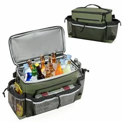 New 🎁 Small Kayak Cooler, Waterproof Kayak Cooler Behind Seat, Kayak Chair Back Cooler Bag For Lawn-Chair Style Seat, Splash Seat Ice Chest Cooler For Kayaking, Fishing & Beaches, Bag Only Silver ✨