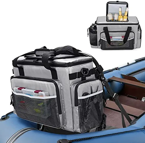 Brand new β Large Kayak Cooler, Waterproof Kayak Cooler Behind Seat, Kayak Chair Back Cooler Bag For Lawn-Chair Style Seat, Splash Seat Ice Chest Cooler For Kayaking, Fishing & Beaches, Bag Only Silver β€οΈ - Image 2