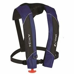 Outlet 🔔 A/M-24 Automatic/Manual Inflatable Life Jacket, Blue 🎁