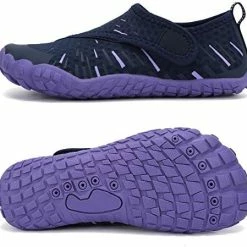 Flash Sale 🔥 Boys & 👧 Girls Water 👟 Shoes Lightweight Comfort Sole Easy Walking Athletic Slip On Aqua Sock(Toddler/Little Kid/Big Kid) 1.purple 🛒