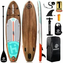 Deals 💯 Inflatable Stand Up Paddle Board 11'x33''x6''W Premium SUP Accessories, 🎒 Backpack, Wide Stance, Surf Control, Non-Slip Deck, Leash, Paddle And Pump, Vigorous Wood ✨