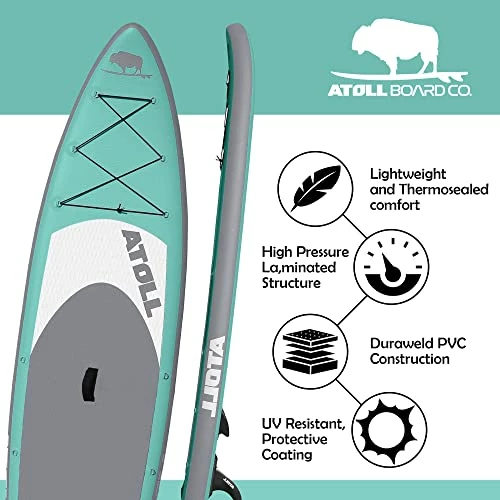 Outlet ✨ 11' Foot Inflatable Stand Up Paddle Board (6 Inches Thick, 32 Inches Wide) ISUP, Bravo Hand Pump And 3 Piece Paddle, Travel 🎒 Backpack And Accessories New Leash Included Desert Sand ✨ 6 Outlet ✨ 11' Foot Inflatable Stand Up Paddle Board (6 Inches Thick, 32 Inches Wide) ISUP, Bravo Hand Pump And 3 Piece Paddle, Travel 🎒 Backpack And Accessories New Leash Included Desert Sand ✨ - Image 4