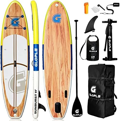 Budget ❤️ Inflatable Stand Up Paddle Board, 10'6''/11' SUP W/Accessories 🎒 Backpack, Adj Paddle, Double Action Pump, Waterproof Bag, Leash, Non-Slip Deck Beginner/Intermediate ISUP For Adults & Youth ✔️ - Image 5