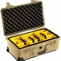 Budget ❤️ 1514 Tan Case With Padded Dividers And Wheels Desert T 🛒