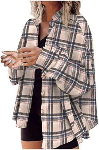 Top 10 π Women's Fashion Color Block Plaid Flannel Shacket Jacket Casual Long Sleeve Button Down π Shirt Lounge Fall π§₯ Coat Tops Zfucnk-a15-2-coffee β€οΈ 15 Top 10 π Women's Fashion Color Block Plaid Flannel Shacket Jacket Casual Long Sleeve Button Down π Shirt Lounge Fall π§₯ Coat Tops Zfucnk-a15-2-coffee β€οΈ - Image 13